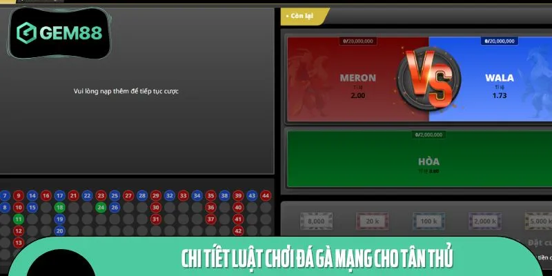 Chi tiết luật chơi đá gà mạng cho tân thủ