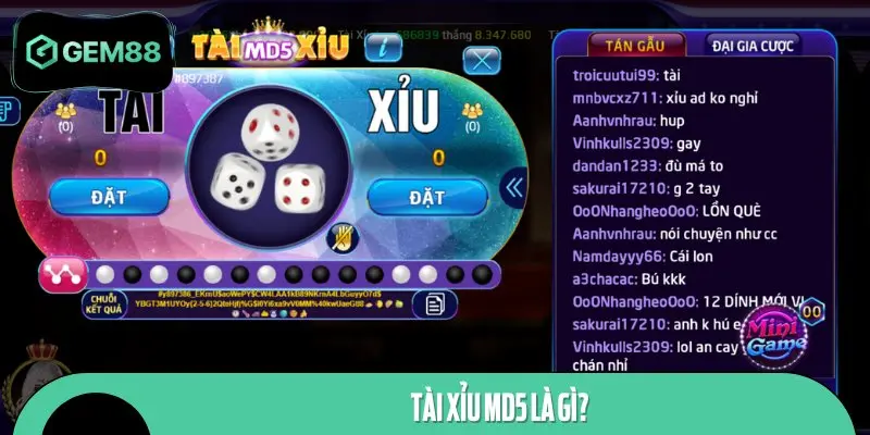 Tài xỉu MD5 là tựa game cá cược quen thuộc với nhiều người