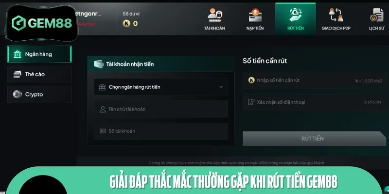 Một vài câu hỏi thắc mắc khi thực hiện rút tiền tại nhà cái